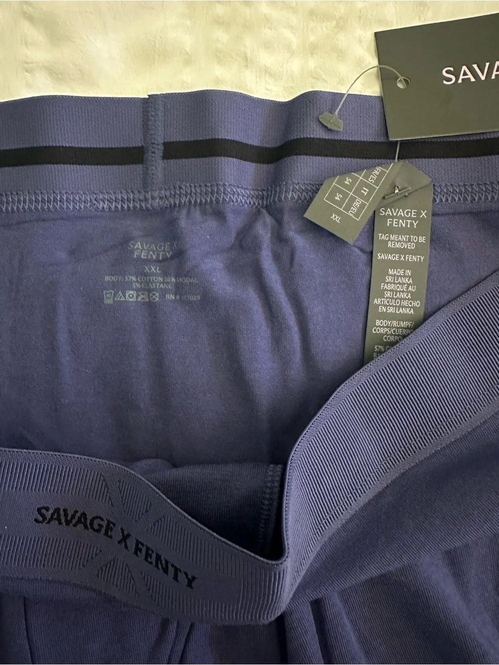 Savage X Fenty Base Boxer Briefs Cosmic Blue - Size XXL